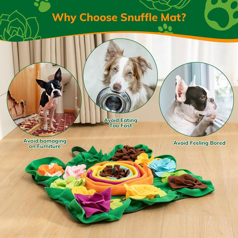 PUHOHUN Snuffle Mat for Dogs -Interactive Dog Toys to Keep Them Busy | Puppy Puzzle Slow Feeder Treat| Dog Lick Mat