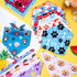 120 Packs Reginary Dog Bandanas Bulk Dog Paw Scarf Adjustable Holiday Pet Scarf Washable Scarves Triangle Drool Bibs