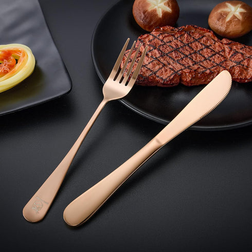 Travel Utensils Set with Case | Portable Silverware Set | Reusable Stainless Steel Flatware | Includes