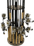 Rush Creek Creations Round Spinning Fishing Rod Holder for 16 Poles, Fishing Gear and Accessories | Fishing Rod Rack