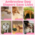 360 30 Count Ambreview Dog Diapers Female | Easy-Wear Disposable Pull-up Diaper with Stretch Waist | Super Absorbent