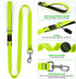 4 Ft LED Dog Leash, Waterproof Rechargeable Light Up Leash for Night Walking, Nylon Reflective with Padded Handle