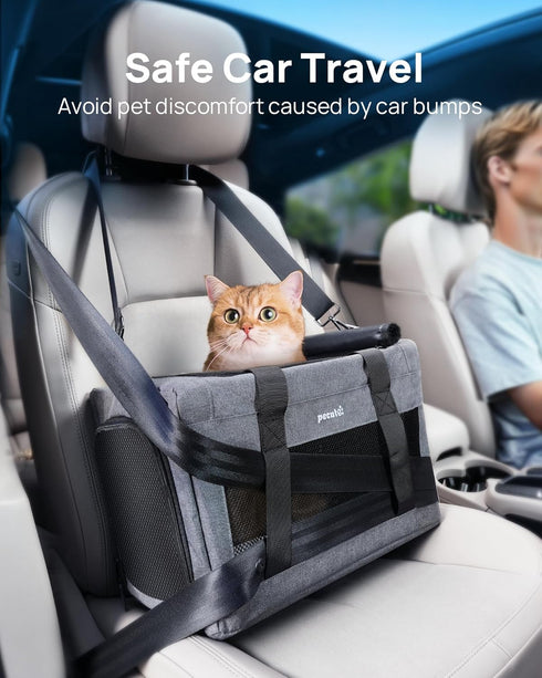 12lbs, Airline Approved Cat Carrier, Pet Carrier Soft-Sided, Portable Dog Carrier with Stable Structure, TSA Approved
