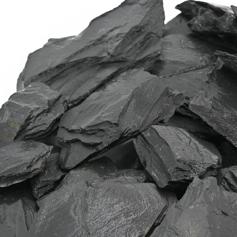 Unocho Natural Slate 2 to 4 inch Rocks for Aquarium Aquascaping, Terrariums, Paludariums, Reptile Enclosures, Wargaming, Model Railroads, Miniature or Fairy Gardens-5lbs