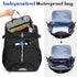 Swim Backpack for Swimmers, Equipment Bag with PVC Transparent Bag for Workout Gear, Black