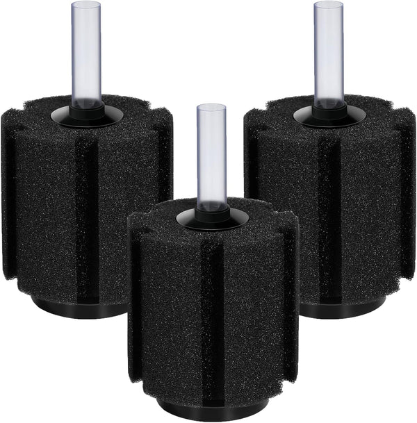 AQUANEAT Aquarium Bio Sponge Filter, 3 Pcs Breeding Fry Betta Shrimp Nano Fish Tank, Large up to 60Gal