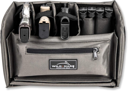 Wild Hare Shooting Gear 1-3 Pistol Organizer Case Kit for Handgun with Divider, Ammo, Firearm, Outdoor, Hunting,