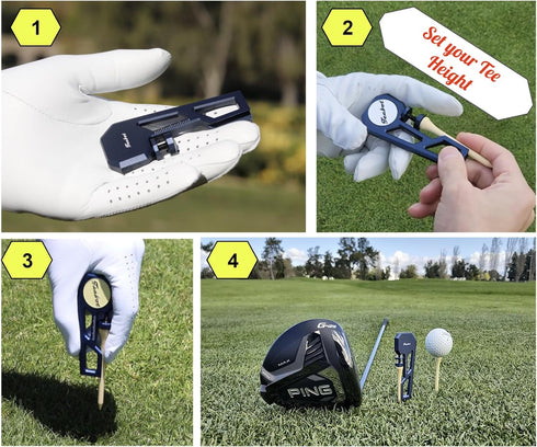 Premium Golf Accessory for Tee Height Setup Tool with Extreme Accuracy and Consistency PRO