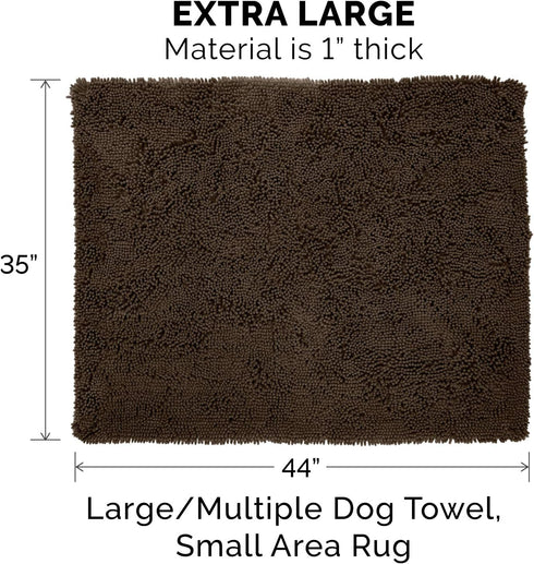 44" 35" 100% Shammy Furhaven x Highly Absorbent Dog Door Mat for Muddy Paws, Washable, Perfect for Entryway, Kitchen