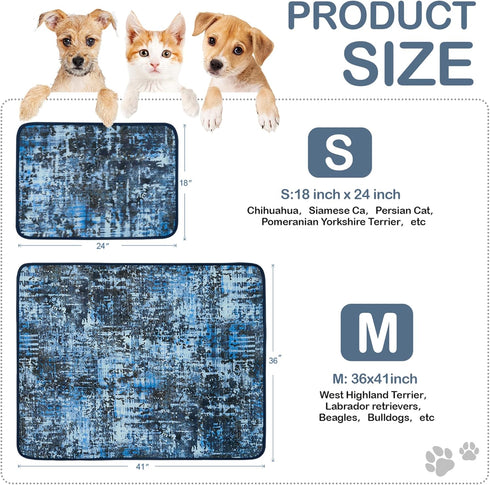 2 Pack 18"x24" Qeils Washable Pee Pads for Dogs, Reusable Puppy Pads Super Absorbent Leakproof Dog Training Pads
