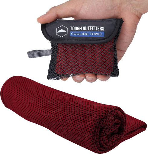 Tough Outdoors Cooling Towel - Ice Wrap & Sweat Rag for Neck & Face, Perfect for Gym, Yoga & Sports