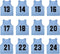 Set of 12 Numbered (13-24) Soccer Vests/Sport Pinnies/Training Bibs with Free Carry