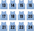 Set of 12 Numbered (13-24) Soccer Vests/Sport Pinnies/Training Bibs with Free Carry