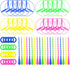 POPLAY 40 Sets Outdoor Toys, Flying Discs, Twist Disc Flyer Saucers with Launchers for Party Favors and Prizes