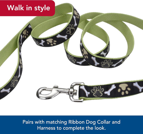 Coastal Pet Ribbon Dog Leash - Durable Fade-Resistant Nylon Material, Perfect for Dogs, 1" x 4'