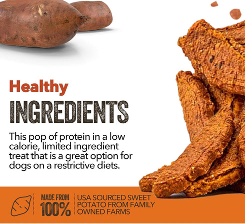 Gaines Family Farmstead Sweet Potato & Chicken Fillets for Dogs, All-Natural, Grain-Free, Healthy Dog Treats for All Ages & Breeds, Made in USA, 8 oz