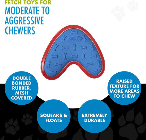 Hero Outer Armor Fetch Dog Toy, Floats & Squeaks for Outdoor Fun
