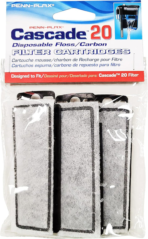 Penn-Plax CPF6C3 Cascade Hang-on Power Filter Replacement Media, Pack of 1 (3 count)