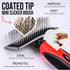 Slicker Brush for Small Dogs and Poodles - Coated Tips Massages Pet Skin - Cat Slicker Brush for Long Haired Cats - Wire Doodle Brush with Extra Long Pins Removes Mats and Tangles - Bixy Pixy Mini