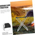 STOBAZA Portable Lightweight Aluminum Folding Stool Ergonomic Compact Bench with Storage Bag for Camping Fishing