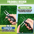 Golf Divot Repair Tool with Monogrammed Initial Golf Ball Marker, Foldable Metal Tool with Magnetic Putt