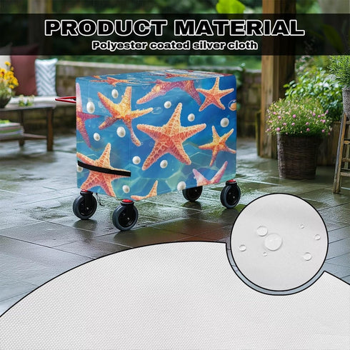 80-100 Outdoor Cooler Covers Waterproof Heavy Duty Ice Chest Cover Fits for Most Quart Rolling Cooler Cart