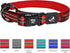 Reflective Dog Collar for Small, Medium, Large Dogs, 100% Nylon Adjustable Pet Neck Collar with Heavy Duty O-Ring, Soft