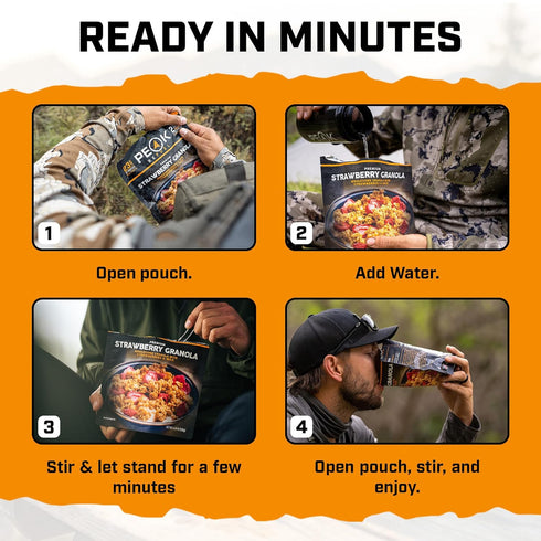 Backpacking, 2 (6-Pack, Peak Refuel Breakfast Meals | Freeze Dried Camping & Emergency Prep Food | Servings Pouches