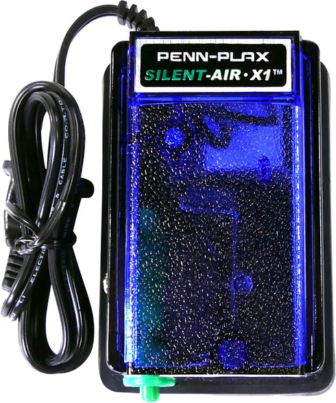 Penn-PLAX Silent-Air X1 Aquarium Air Pump, Ultra Quiet for Fish Tanks Up to 10 Gallons