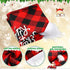 6 PCs Dog Christmas Costume Elk Reindeer Antler Headband Buffalo Plaid Bandana Bow Tie Triangle Pet Scarf Outfit Bib