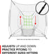 Rukket Baseball/Softball Adjustable Pitching Target, Practice Throwing Target Frame and Net