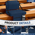 janiry 1PACK Stadium Seats with Back Support Adjustable Bleacher Chairs with Back and Cushion Bleacher Seat with Cup