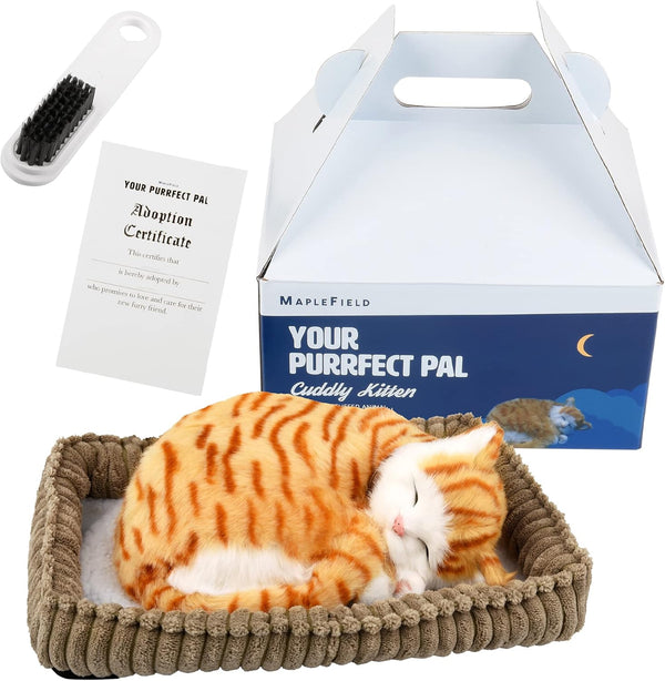 Maplefield Breathing Stuffed Animal Doll, Interactive Plush Dog Toy for Companionship and Gifting