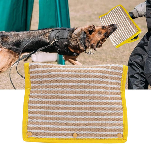 JOROBURO 3 Dog Bite Wedge, Puppy Training Interactive Play Toy Jute Biting Pad with Comfortable Handles, Portable Dog