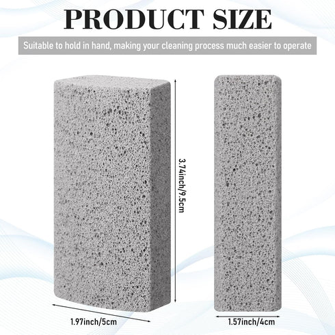 Loopeer 2 Pcs Pet Hair Remover Pumice Stone for Dog Cat Hair Removal Cleaning Pet Hair Stone 6 Inch Dog Fur Removal Tool for Car Interior Bedding Carpet Couch Furniture Cleaning (3.74 x 2 x 1.6 in)