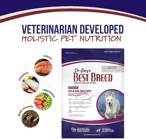 Best Breed Dr. Gary's Grain Free Ocean Recipe Dry Dog Food, 13lbs, Natural