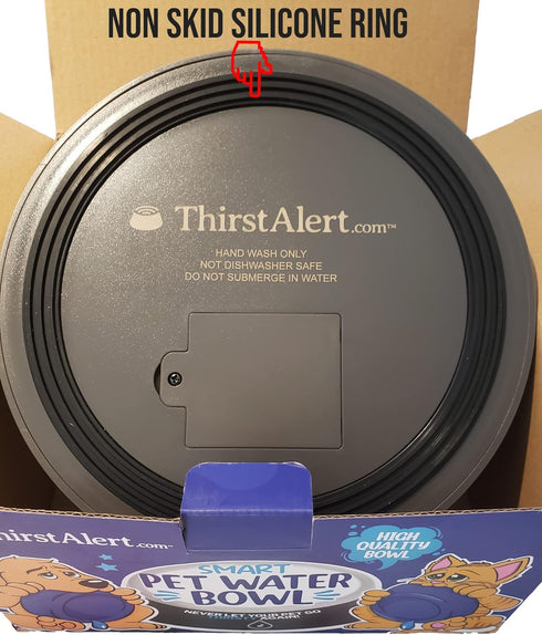 ThirstAlert 16 oz Dog/Cat Water Bowl - LED Lights Blink When Water Level is Low, Food Grade ABS & Melamine