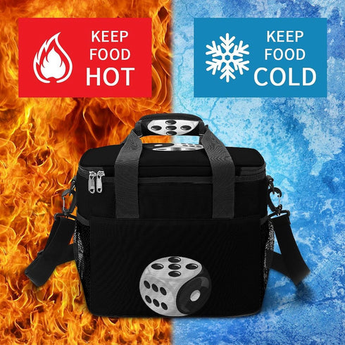 Generic Board Game Dice Cooler Bag Large Lunch Bag Car Cooler Insulated Thermal Bag Cooler Tote Bag for Travel Picnic