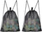 HAOGUAGUA 2-PACK Mesh Drawstring Bag, Mesh String Bag for Gym Laundry, Seashell and Beach Finds, Mushroom Hunting Bag