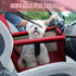 PetsHome Foldable Dog Car Seat, Waterproof Booster Seat for Small to Medium Dogs, Breathable Oxford Travel Bag, Pure Red