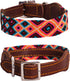 Moots Root Hand-Knitted Leather Pet Collar, Pink, Small, ART110S