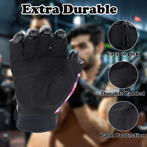 MRX Workout Gloves for Men and Women Breathable, Snug-Fit Exercise Gloves for Weight Lifting, Cycling, Gym Training
