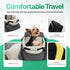 1-7lbs YUDODO Tiny Dog Car Seat for Teacup Chihuahua Yorkie Luxury PU Leather Small Dog Booster Seat with Safety Belt