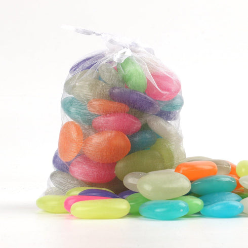 Glow in The Dark Pebbles, Decorative Glow Stones for Fish Tank Aquarium Gravel, DIY Garden Gifts Decoration (Big Size,