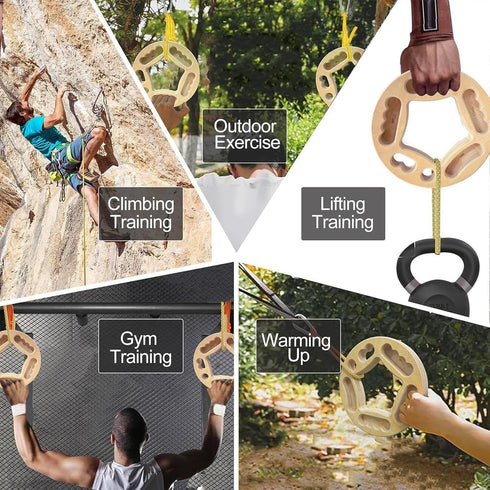 Generic Hangboard Rock Climbing - Wood Anti-Slip Grip Blocks for Finger Strength and Pull-Up Training, Durable Climbing
