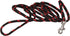 Dogs My Love 6ft Long Braided Rope Dog Leash, Red with Black, XXSmall (0.15" Diam)