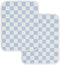 2 Pack Blue Checkered Washable Pee Pads for Dogs, Checkered Reusable Dog