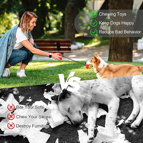 Jenilily Dog Toys Chew for Aggressive Chewers, Rope Ball Suction Cup Puppy Training Tug of War Puzzle Toy