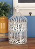Deco 79 Birdcage, 15", 18"H, White, Model 82677