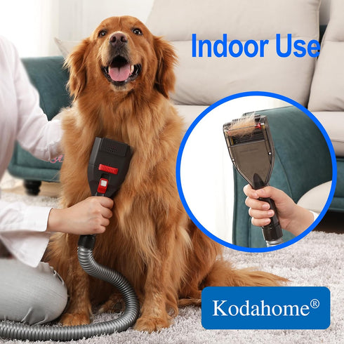 1"-1.75" Dog Brush Vacuum Attachment with Universal Adapters for Vacuum Cleaners, Pet Hair Shedding Grooming Tool Kit